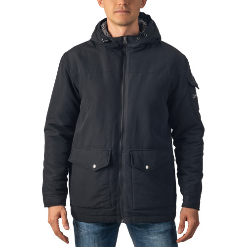 Alpine Swiss Shane Mens Sherpa Lined Parka Hooded Winter